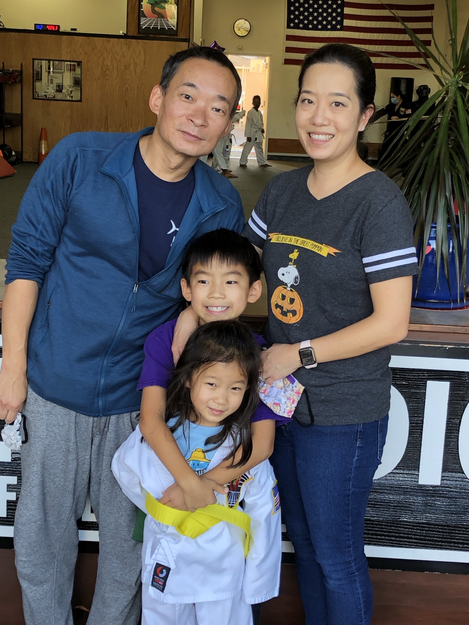 The yellow belt is the first one earned.